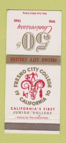 Matchbook Cover - Fresno City College 1960 CA 30 Strike