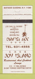 Matchbook Cover - Joy Island Restaurant Bayside Queens NY 30 Strike