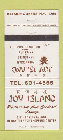 Matchbook Cover - Joy Island Restaurant Bayside Queens NY 30 Strike