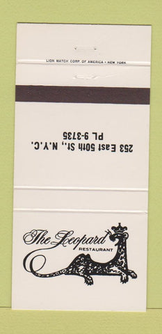 Matchbook Cover - The Leopard Restaurant New York City 30 Strike