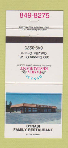 Matchbook Cover - Dynasi Family Restaurant Oakville ON 30 Strike