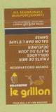 Matchbook Cover - Brasserie Le Grillon Beauport QC 30 Strike