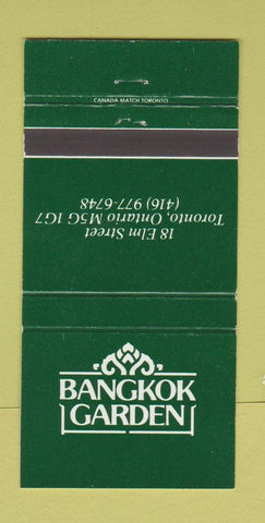 Matchbook Cover - Bangkok Garden Toronto ON 30 Strike