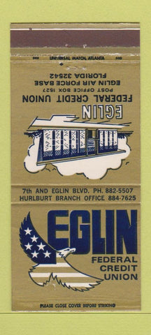Matchbook Cover - Eglin Federal Credit Union Air Force Base FL 30 Strike