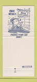 Matchbook Cover - Eglin Federal Credit Union Air Force Base FL 30 Strike
