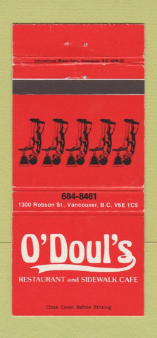 Matchbook Cover - O'Doul's Restaurant Vancouver BC 30 Strike