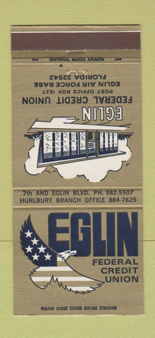 Matchbook Cover - Eglin Federal Credit Union Air Force Base FL 30 Strike