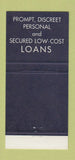 Matchbook Cover - Whirlpool Credit Union BLUE 30 Strike