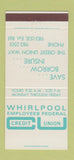 Matchbook Cover - Whirlpool Credit Union WHITE 30 Strike