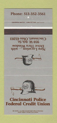 Matchbook Cover - Cincinnati Police Credit Union Cincinnati OH 30 Strike