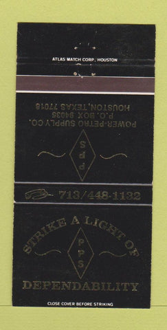 Matchbook Cover - Strike A Light Spa Houston TX Power Petro WEAR 30 Strike
