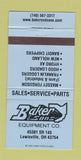 Matchbook Cover - Baker & Son Equipment Tractors Lewisville OH BLUE 30 Strike