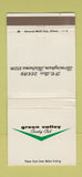 Matchbook Cover - Green Valley Country Club Birmingham AL 30 Strike