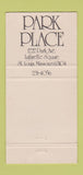 Matchbook Cover - Park Place St Louis MO 30 Strike