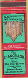 Matchbook Cover - Chancellor Hotel Parkersburg WV
