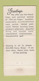 Matchbook Cover - Hotel Showboat Casino Las Vegas NV 30 Strike