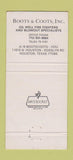 Matchbook Cover - Boots & Coots Oil Well Fighting Houston TX 30 Strike