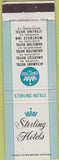 Matchbook Cover - Hotels Hazelton Allentown Montrose PA
