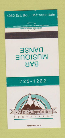 Matchbook Cover - Le Sainmartin Restaurant QC 30 Strike