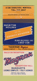 Matchbook Cover - Magnan Restaurant Montreal QC lumber 30 Strike