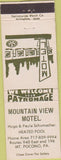Matchbook Cover - Mountain View Motel Mount Pocono PA