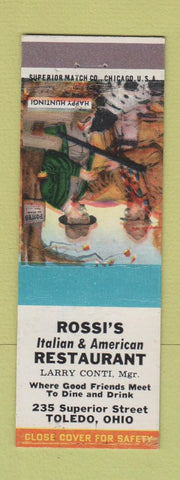 Matchbook Cover - Rossi's Italian Restaurant Toledo OH