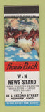 Matchbook Cover - WN News Stand Newark OH