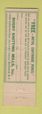 Matchbook Cover - Rugby Sweaters Suttman's Miamisburg OH football