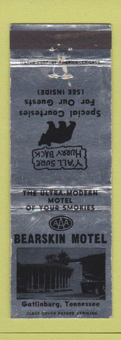 Matchbook Cover - Bearskin Motel Gatlinburg TN WEAR