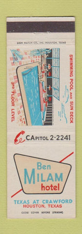 Matchbook Cover - Ben Milam Hotel Houston TX