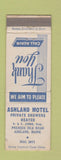 Matchbook Cover - Ashland Motel Ashland ME
