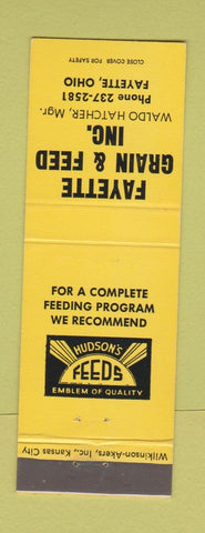 Matchbook Cover - Fayette Grain Feed OH
