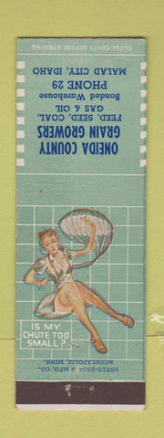 Matchbook Cover - Oneida County Grain Growers Malad City ID low phone # pinup
