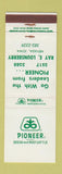 Matchbook Cover - Pioneer Seeds Nevada IA