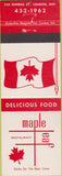 Matchbook Cover - Maple Restaurant London ON
