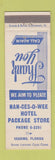 Matchbook Cover - Nan Ces O Wee Hotel Sebring FL
