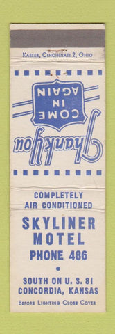 Matchbook Cover - Skyliner Motel Concordia KS