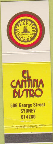 Matchbook Cover - El Cantina Bistro Sydney Australia