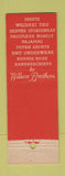 Matchbook Cover - Wilson Brothers Men's Clothes Elyria OH
