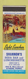 Matchbook Cover - Shannon's Soda Luncheonette Athens PA