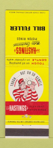 Matchbook Cover - Hastings Piston Rings Bill Fuller Canada