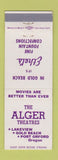 Matchbook Cover - Alger Theatres Lakeview Gold Beach Port Orford OR