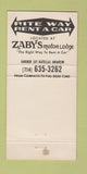 Matchbook Cover - Zaby's Motor Lodge Anaheim CA Disneyland ref 30 Strike