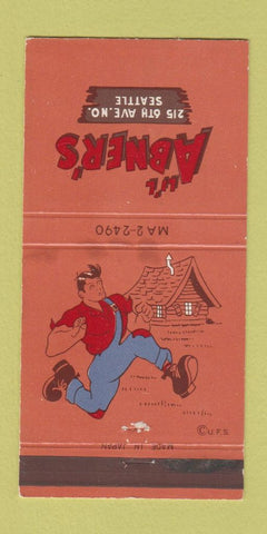 Matchbook Cover - Li'l Abners Seattle WA WORN 30 Strike