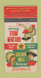 Matchbook Cover - Golden Mile Restaurant Scarborough ON girlie WEAR 30 Strike