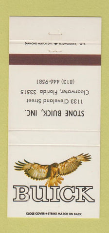 Matchbook Cover - Stone Buick Clearwater FL 30 Strike