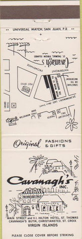 Matchbook Cover - Cavanagh's Inc ST Thomas Virgin Islands clothes