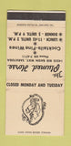 Matchbook Cover - Plumed Horse Saratoga CA 30 Strike