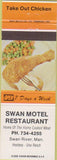 Matchbook Cover - Swan Motel Restaurant Swan River Manitoba