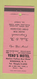 Matchbook Cover - Yeno's Motel Wingdale NY 30 Strike